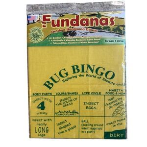 Fundanas Outdoor Bandanna Games Bug Bingo Exploring Insects Cotton Bandana